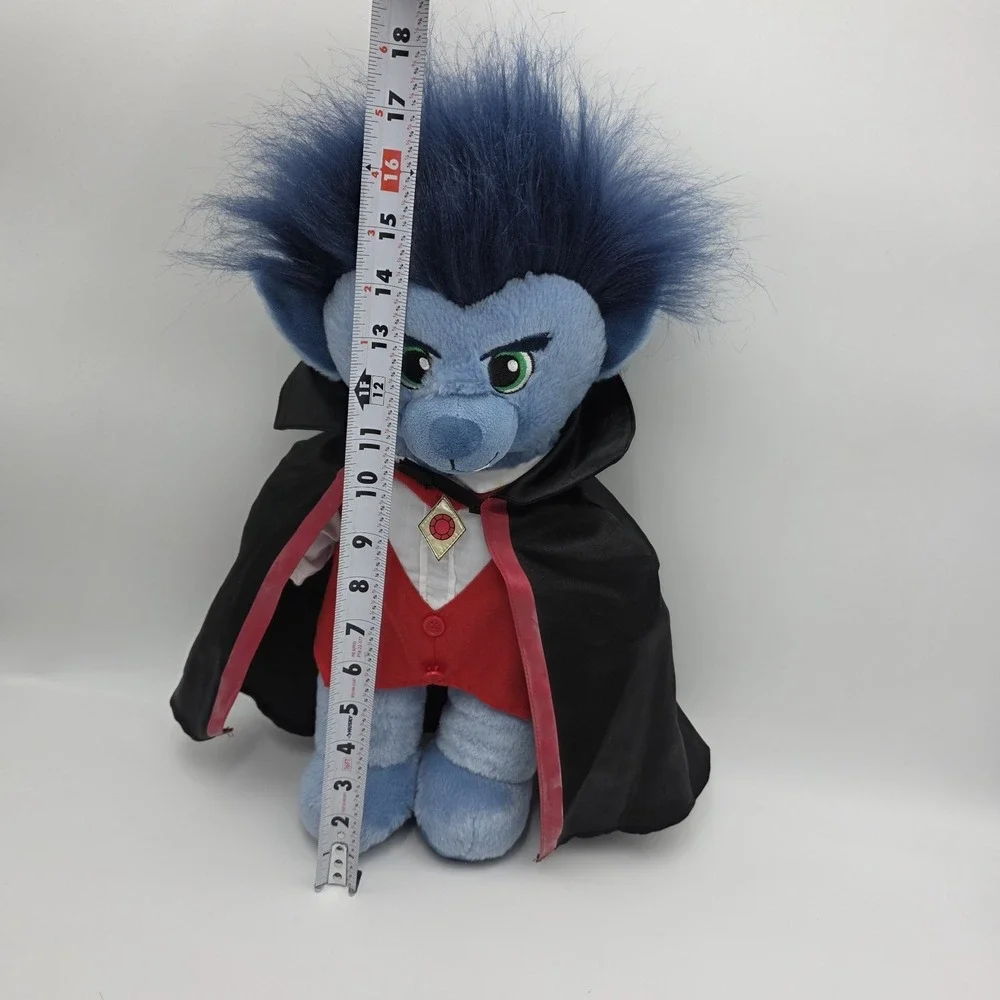 Build A Bear Vampire Blue Teddy Bear Fangs Dracula Shirt‎ and Cape NO PANTS